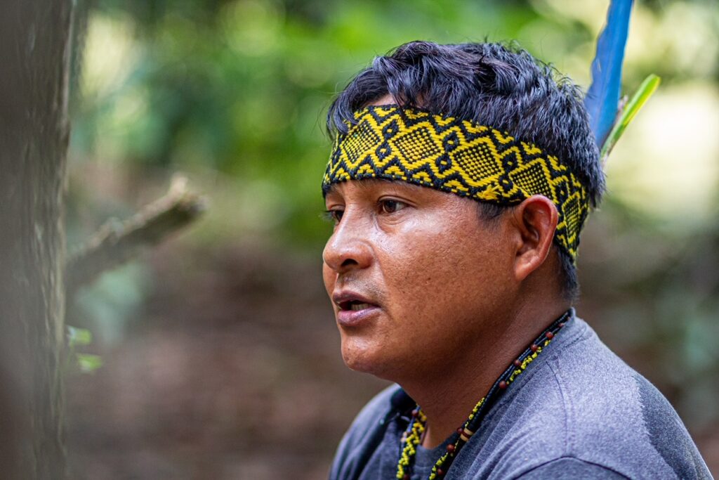 Bane, o Antônio Kaxinawá, é uma liderança indígena experiente no projeto. Foto: José Caminha/Secom
