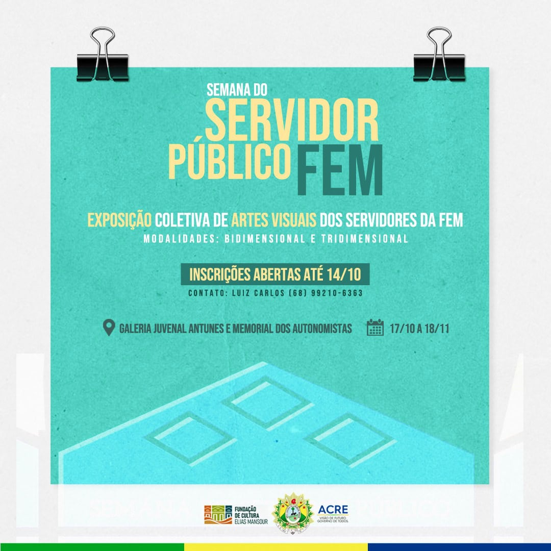 Os servidores poderão expor seus trabalhos durante a programação da semana do servidor. Foto: Divulgação