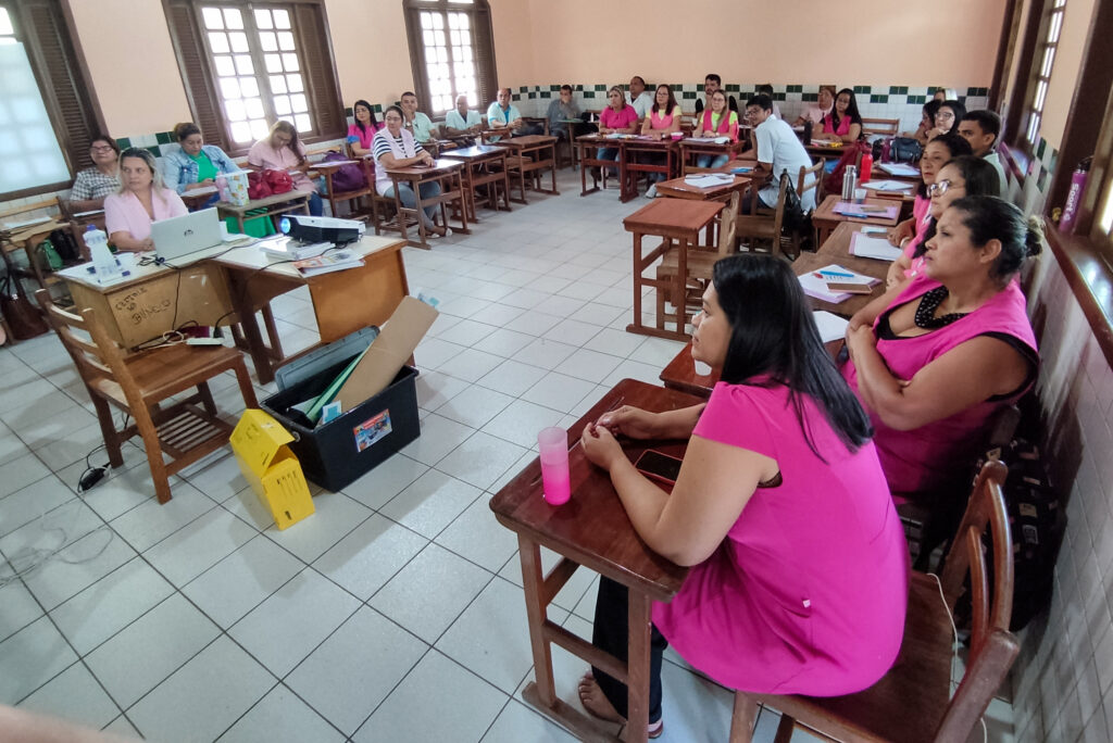 Os professores que participam da formação trabalham nos centros socioeducativos Santa Juliana, Aquiry, Mocinha Magalhães e Acre. Foto: Dayana Soares/SEE