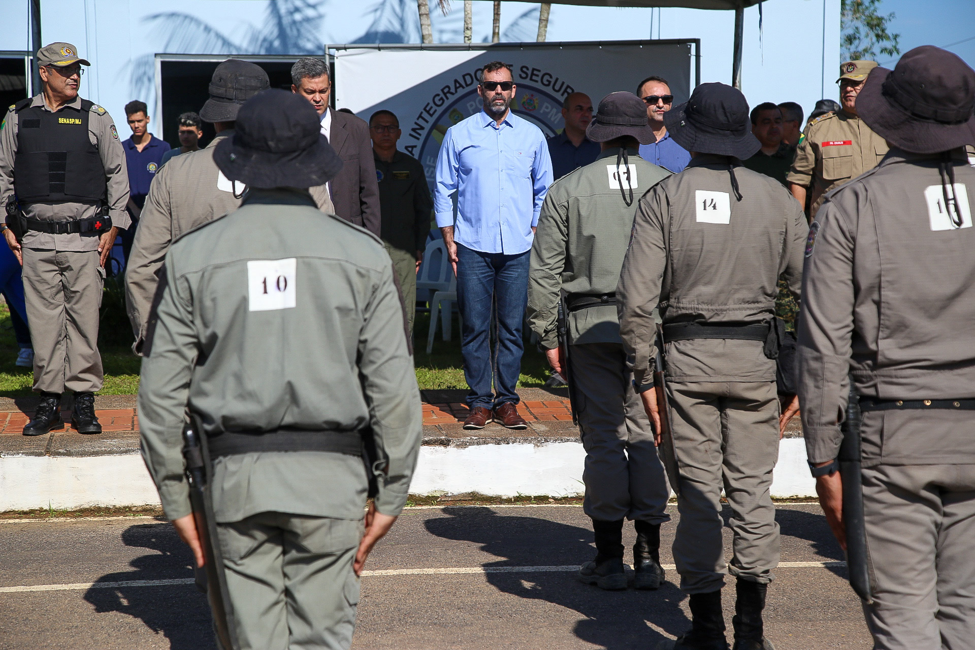 Encerramento do Estágio de Adaptação ao Policiamento de Fronteira (Eapfron) foi realizado nesta segunda-feira, 5. Foto: Dhárcules Pinheiro/Asscom Sejusp