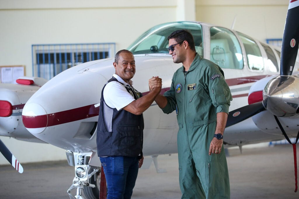 Edeilsom Oliveira e Felipe Oliveira, pai e filho. Foto: Dhárcules Pinheiro/Ascom Sejusp