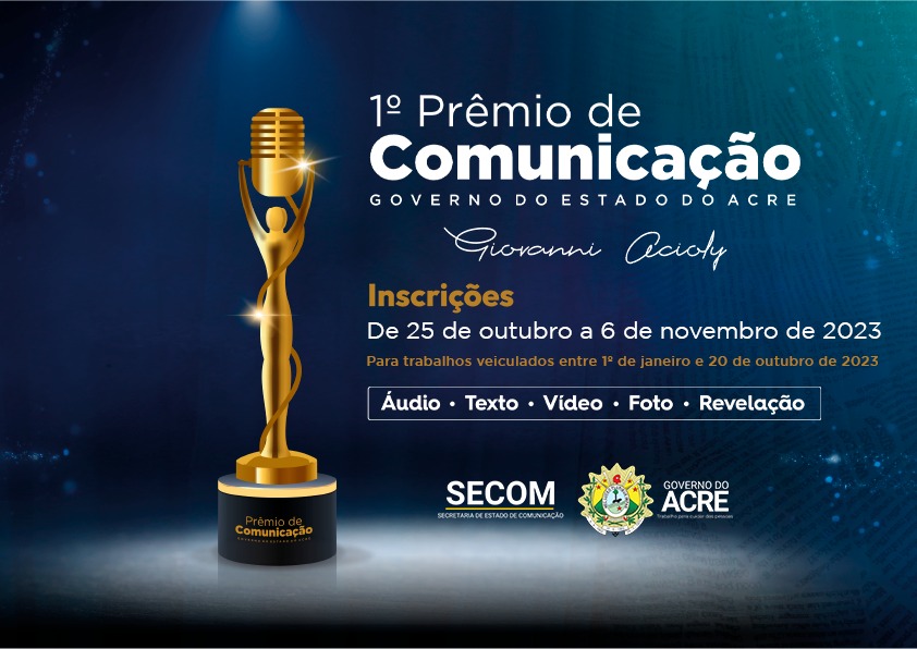 Inscrições começarão em 25 de outubro e seguem até 6 de novembro. Imagem: Secom