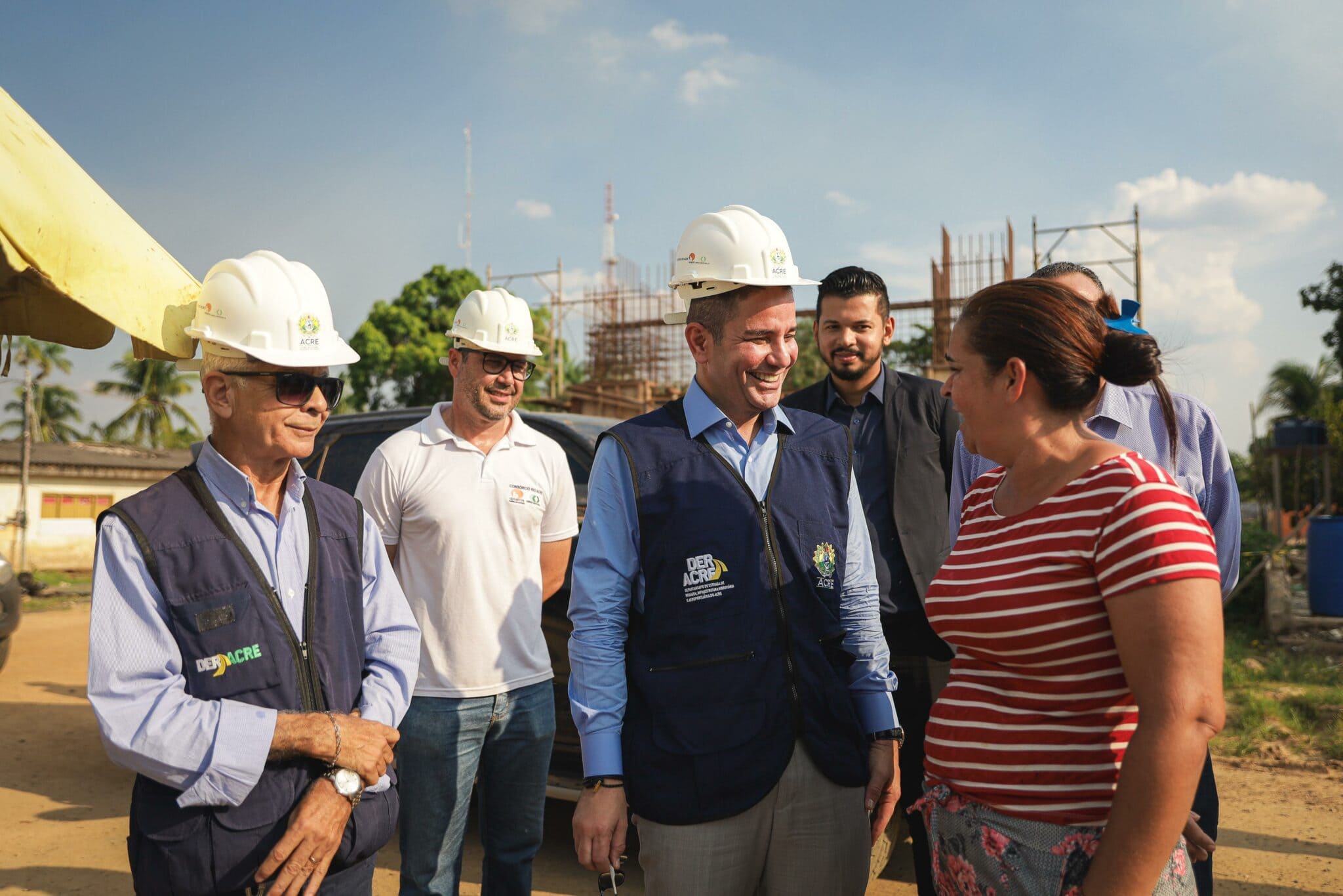 Governador Gladson Cameli acompanha avanços na construção da Ponte da