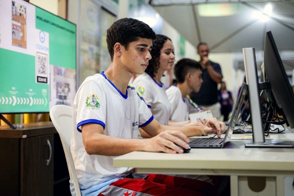 Alunos do Ieptec participam de curso na área da construção civil, na Expoacre Juruá. Foto: José Caminha/Secom