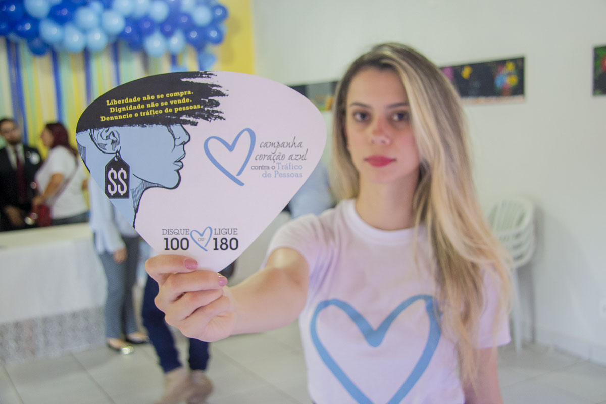 Estado lança campanha Coração Azul no Enfrentamento do Tráfico de Pessoas
