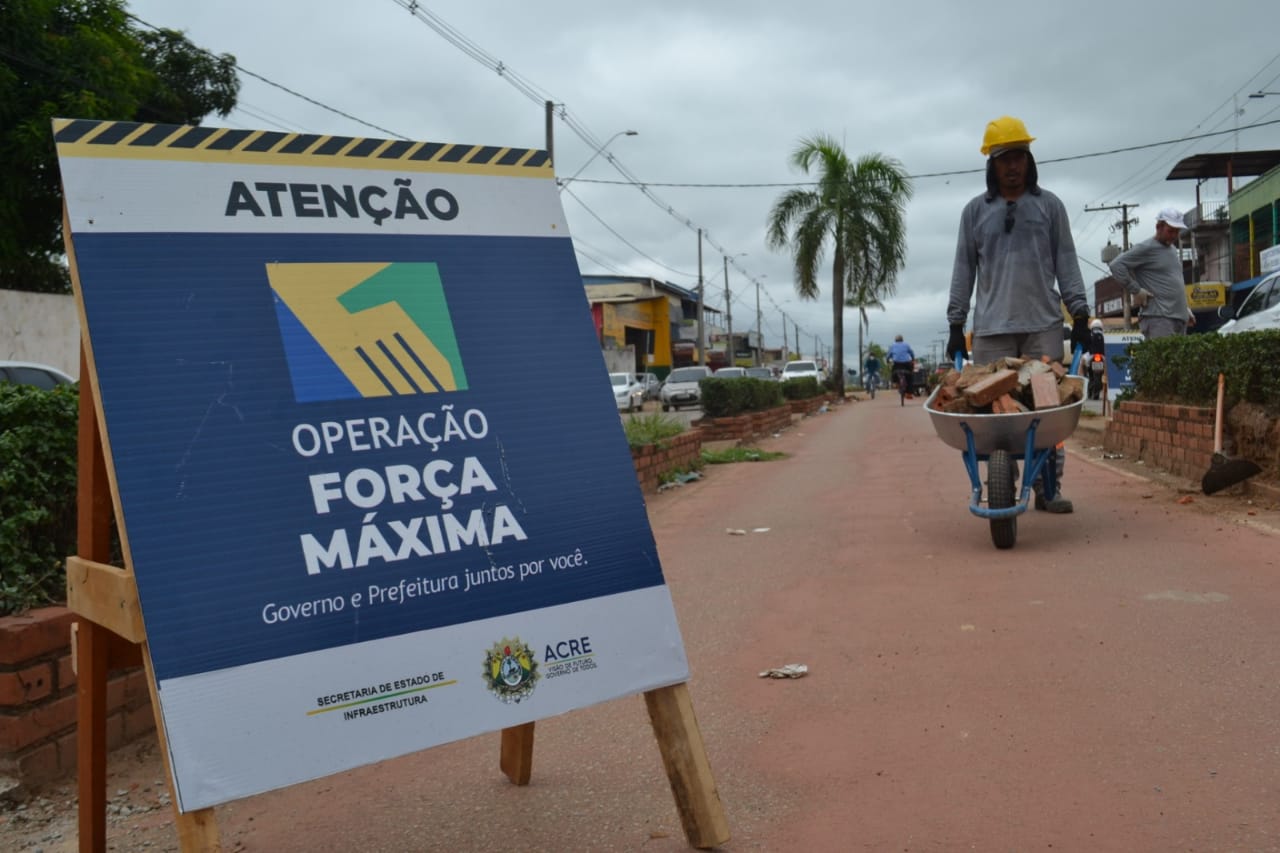 Governo e Prefeitura de Rio Branco iniciam revitalização da Via Chico Mendes