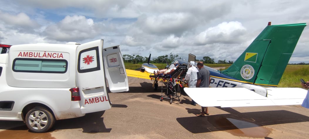 Avião do Estado realiza transferência de mais três pacientes com Covid-19 para a capital