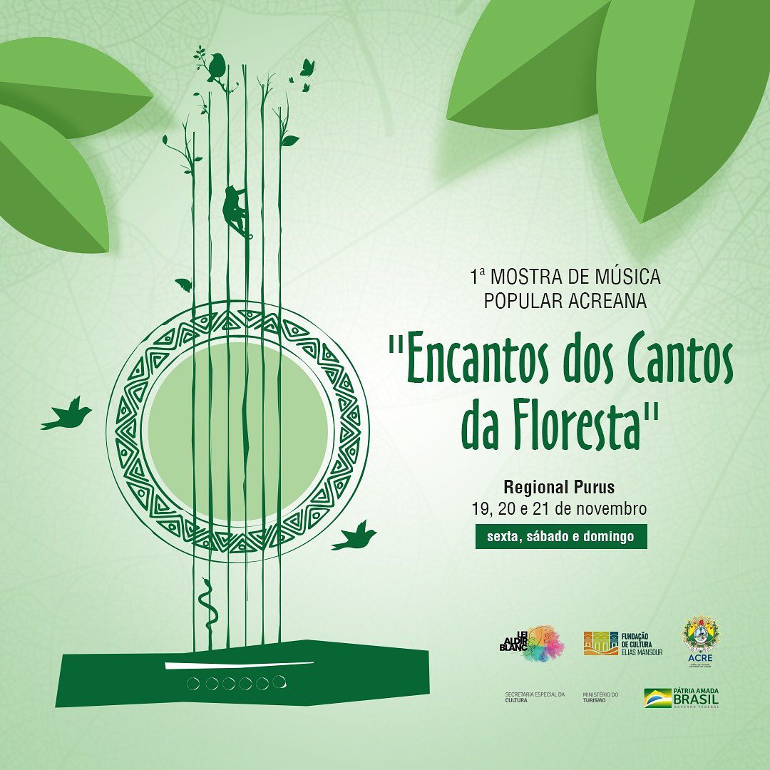 Mostra de Música Encantos dos Cantos da Floresta realiza inscrições até quinta-feira