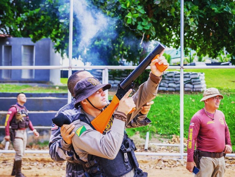 O policial acreano foi o primeiro a realizar o curso de motopatrulhamento tático na Bahia. Foto: Cedida.