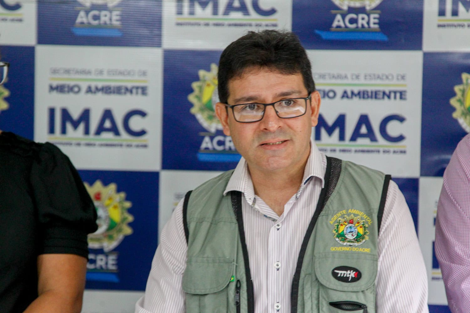 Presidente do Imac, André Hassem, afirma que o objetivo das ações é dar cumprimento à legislação ambiental, com o apoio das outras instituições. Foto: Neto Lucena/Secom