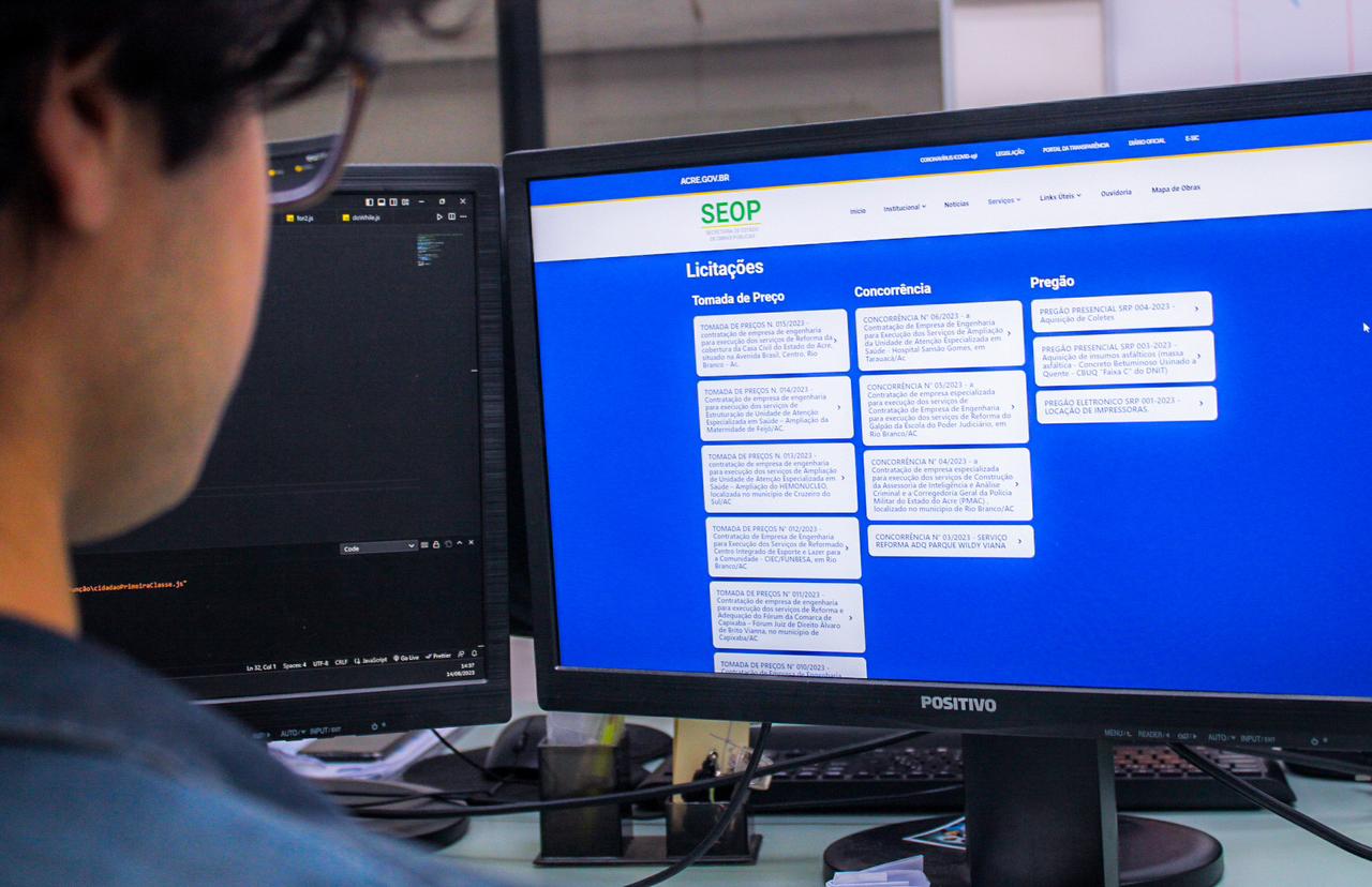 Plataforma digital da Seop inclui editais de licitação na área de serviços