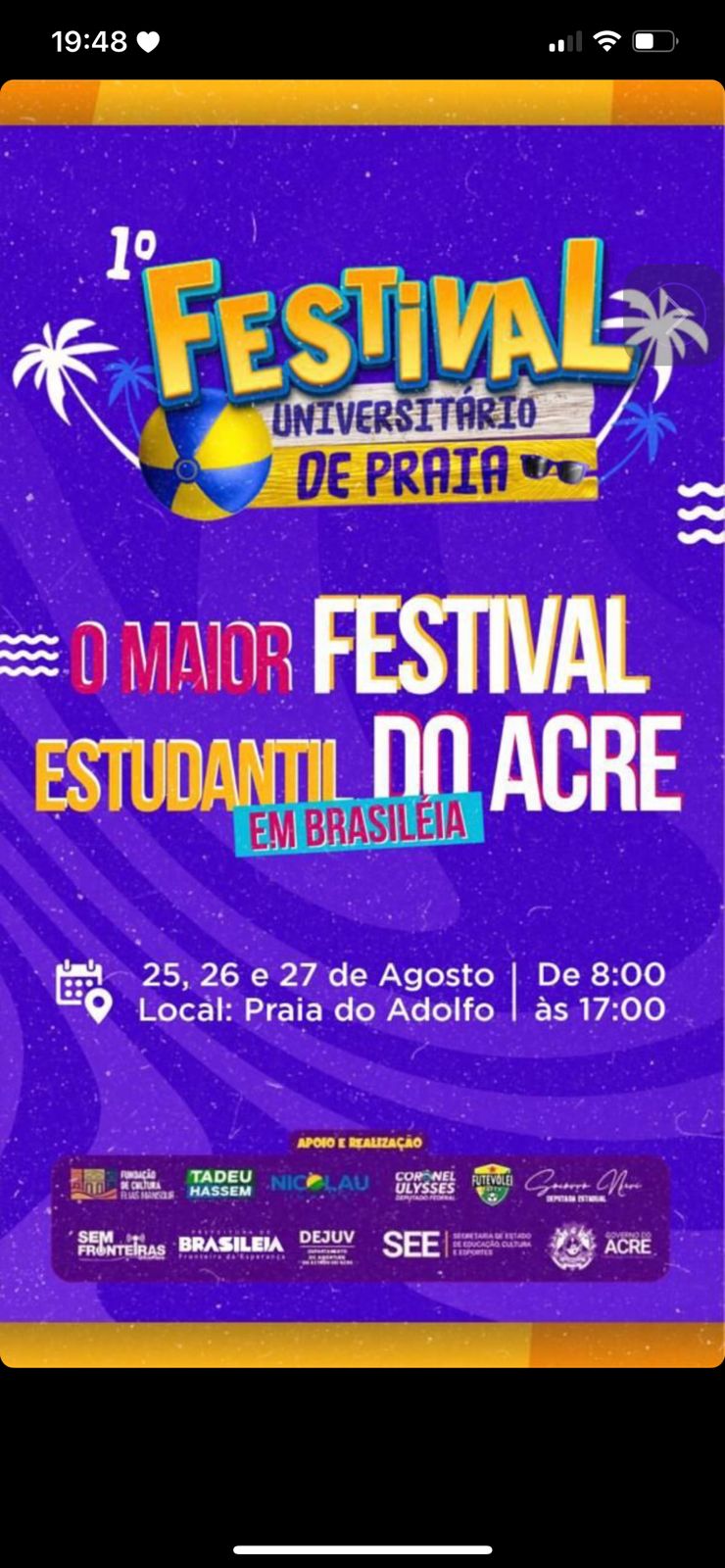 Educação realiza Festival Universitário de Praia em Brasileia