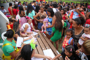 As equiFoto: Dhárcules Pinheiro/Sejusppes realizaram toda uma triagem para todas as crianças fossem presenteadas. Foto: Dhárcules Pinheiro