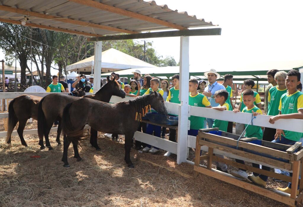 Instruções a estudantes destacaram os programas desenvolvidos na área fitossanitária e animal pelo Idaf. Foto: Pedro Devani/Secom