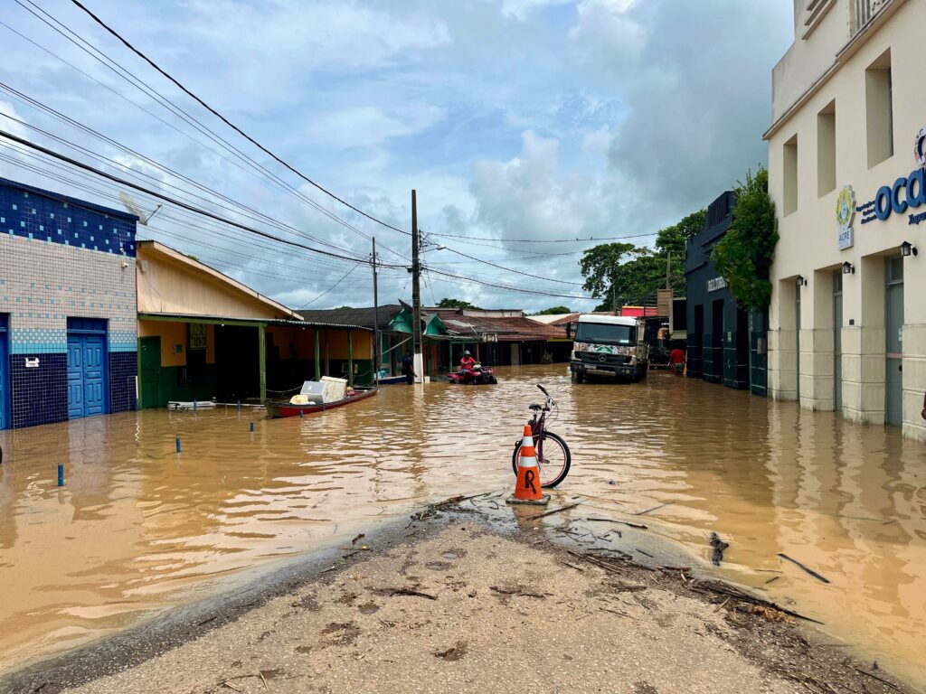 Segunda maior enchente no Acre atingiu milhares de familias. Foto: Carolina Torres/Secom