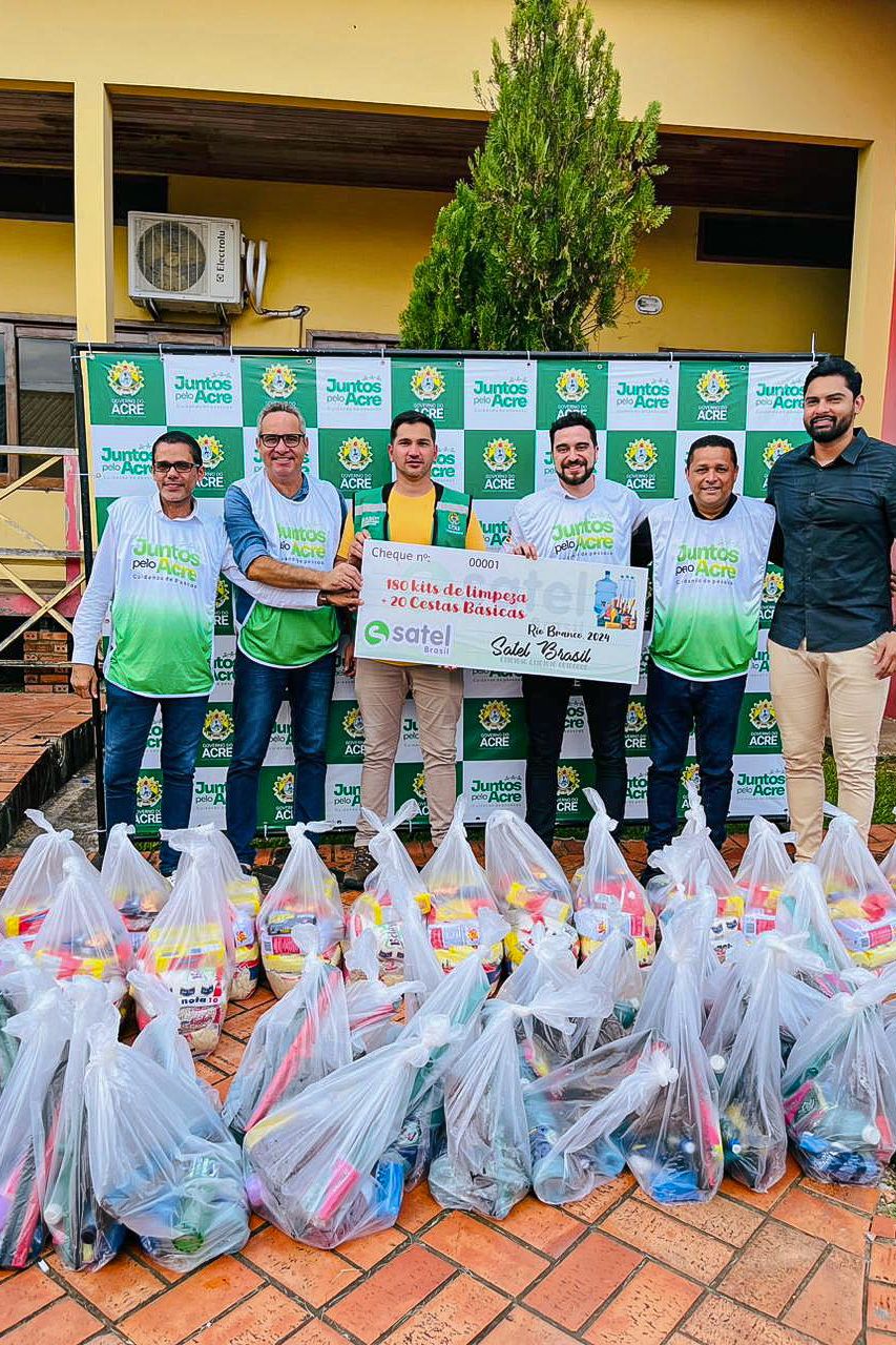 Campanha Juntos pelo Acre recebe doação de kits de limpeza e cestas básicas de empresa internacional