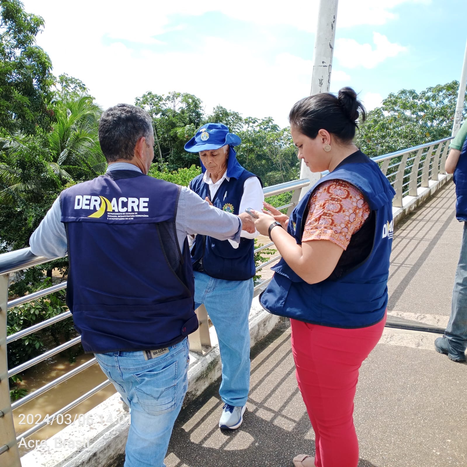 Deracre inspeciona a quarta ponte sobre o Rio Acre e garante segurança para rio-branquenses