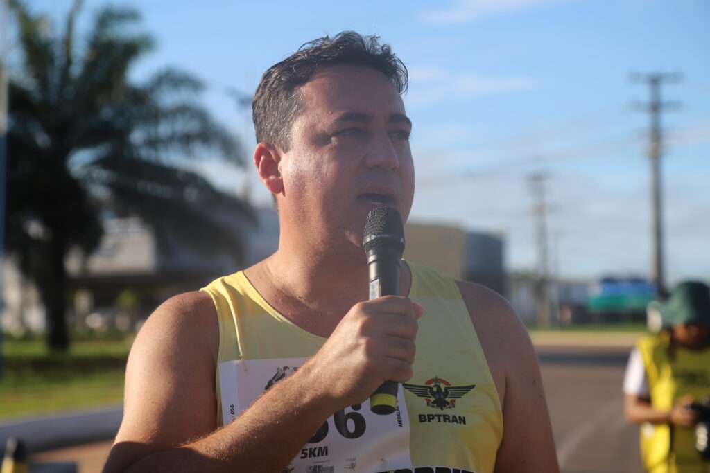 Comandante da PMAC, Luciano Dias, fez questão de fazer o percurso. Foto: Andréia Nobre/Secom