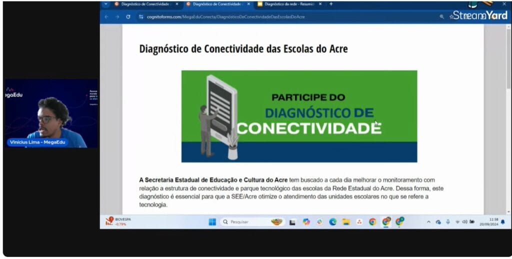 SEE e MegaEdu realizam diagnóstico de conectividade em todas as escolas da rede estadual de ensino. Foto: Imagem capturada