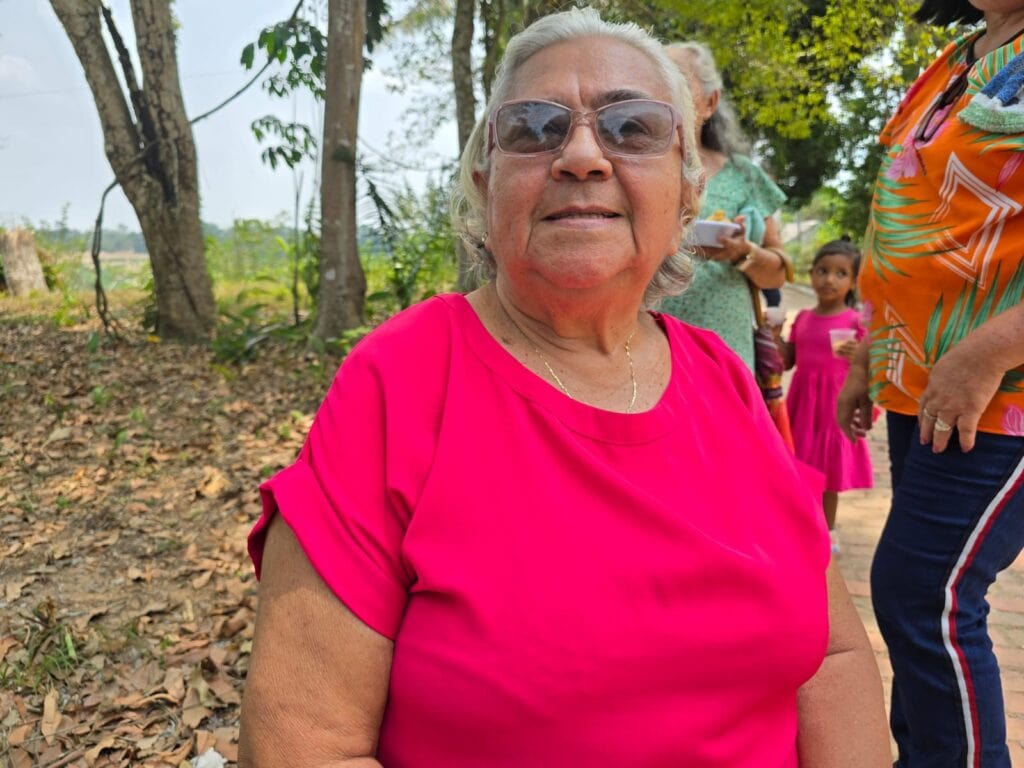 Raimunda de Nazaré da Silva destaca a importância da valorização do patrimônio histórico para a comunidade. Foto: Alex Machado/FEM