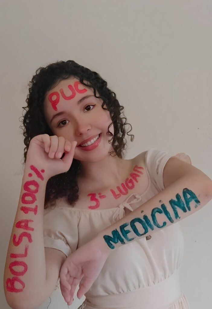 Estudante chorou ao saber que cursaria medicina na PUC. Foto: cedida