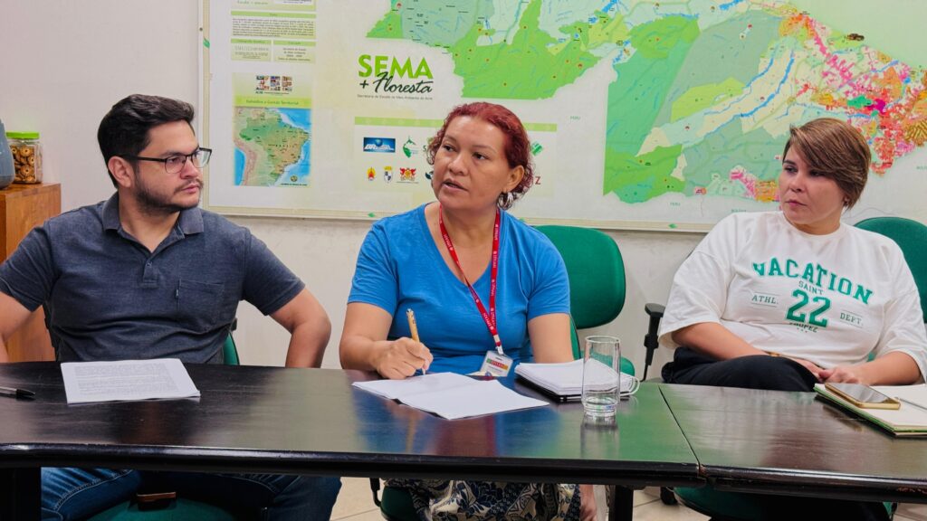 Reunião contou com participação de cinco membros e sete convidados. Foto: Uêslei Araújo/Sema