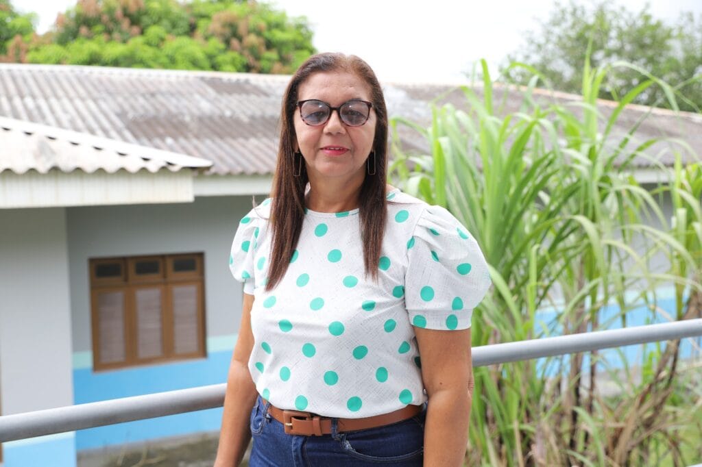 Professora Socorro Souza: “Treinamento importante para saber do andamento da vida escolar”. Foto: Mardilson Gomes/SEE