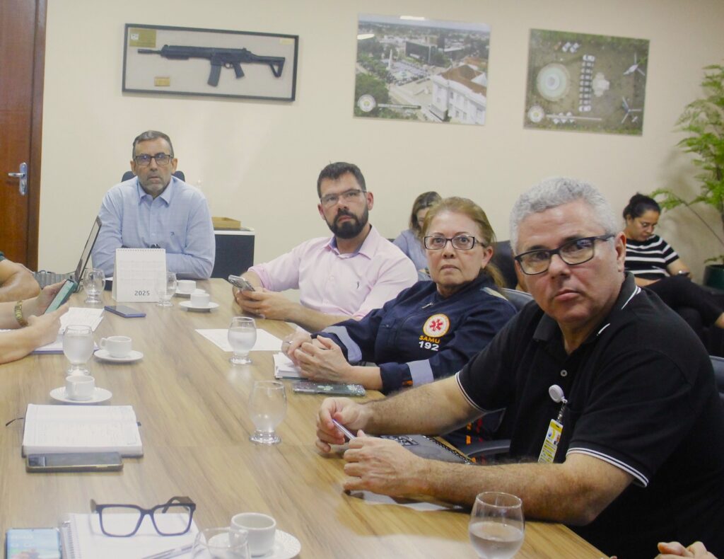 Secretarias de Segurança e Saúde se reúnem com empresas de telefonia para discutir melhorias nos teleatendimentos emergenciais. Foto: Wilkes Silva/Ascom Sejusp