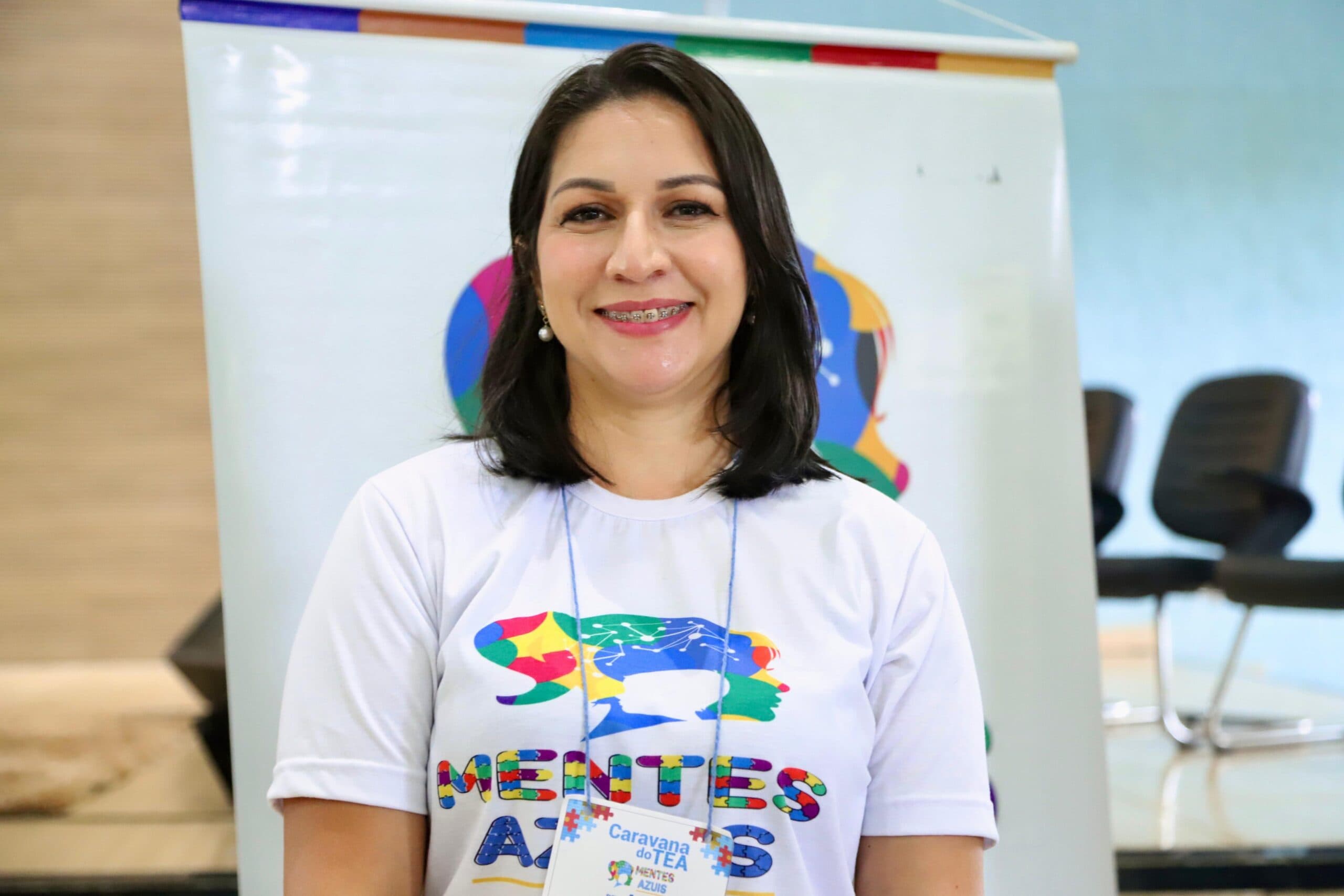 Cleia fala sobre a importância do programa Mentes Azuis. Foto: Alice Leão/Secom