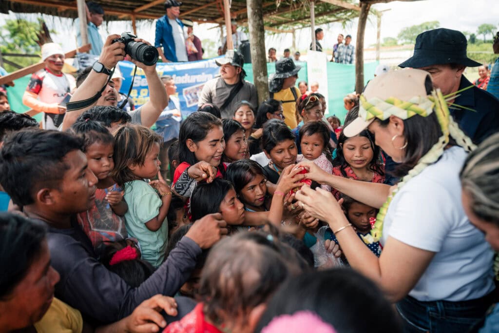 Vice-governadora participa da celebração dos 26 anos da Aldeia Boaçul com líderes indígenas. Foto: Ingrid Kelly/Secom
