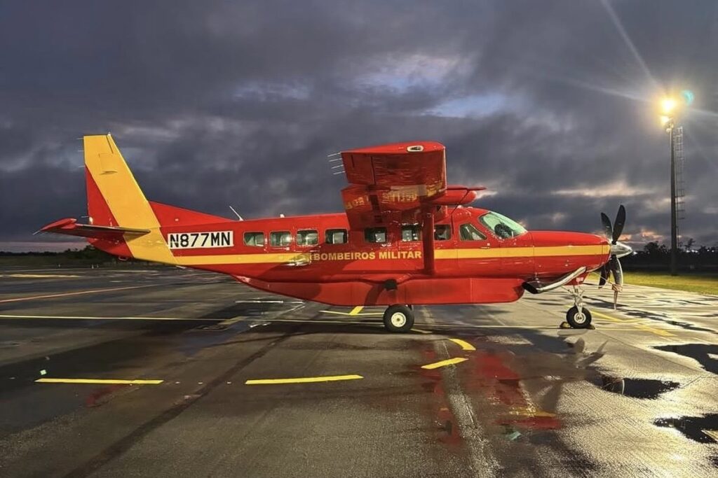 Aeronave do Corpo de Bombeiros que será utilizada em resgates. Foto: cedida
