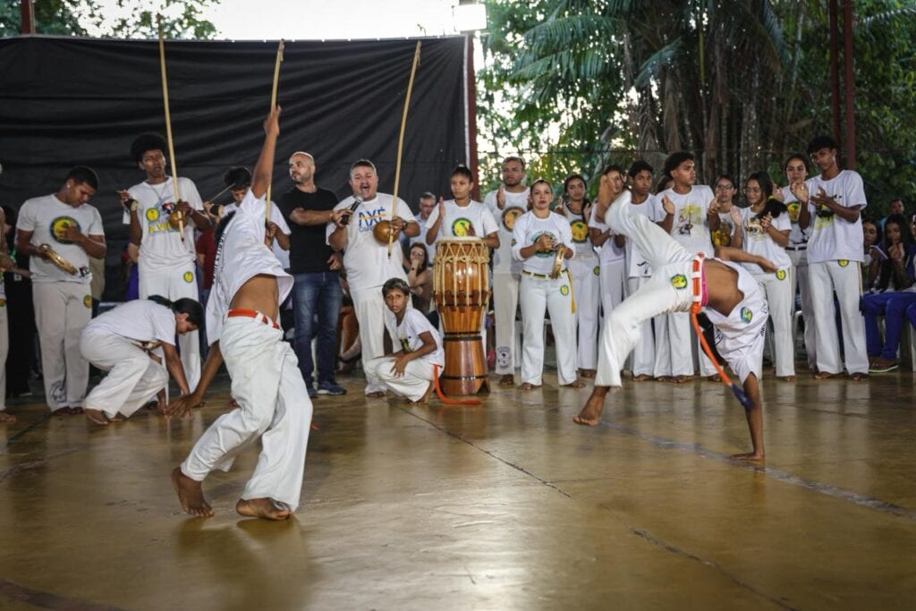 Evento foi finalizado com uma apresentação de capoeira do coletivo Axé Capoeira. Foto: José Caminha/Secom