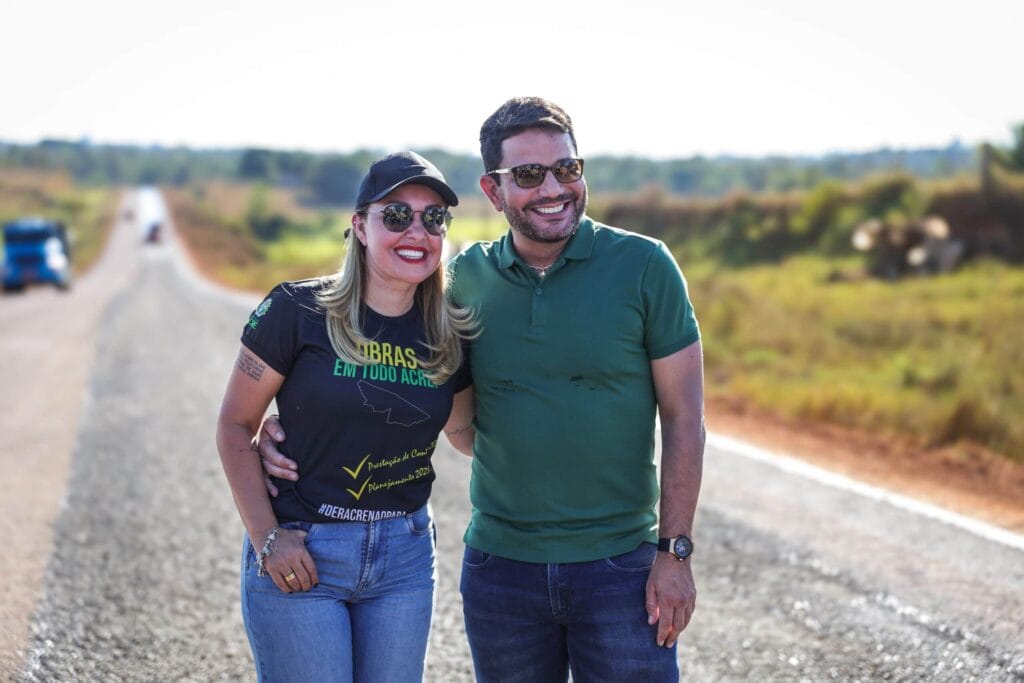 Presidente Sula Ximenes acompanhada do governador Gladson Camelí. Foto: José Caminha/Secom