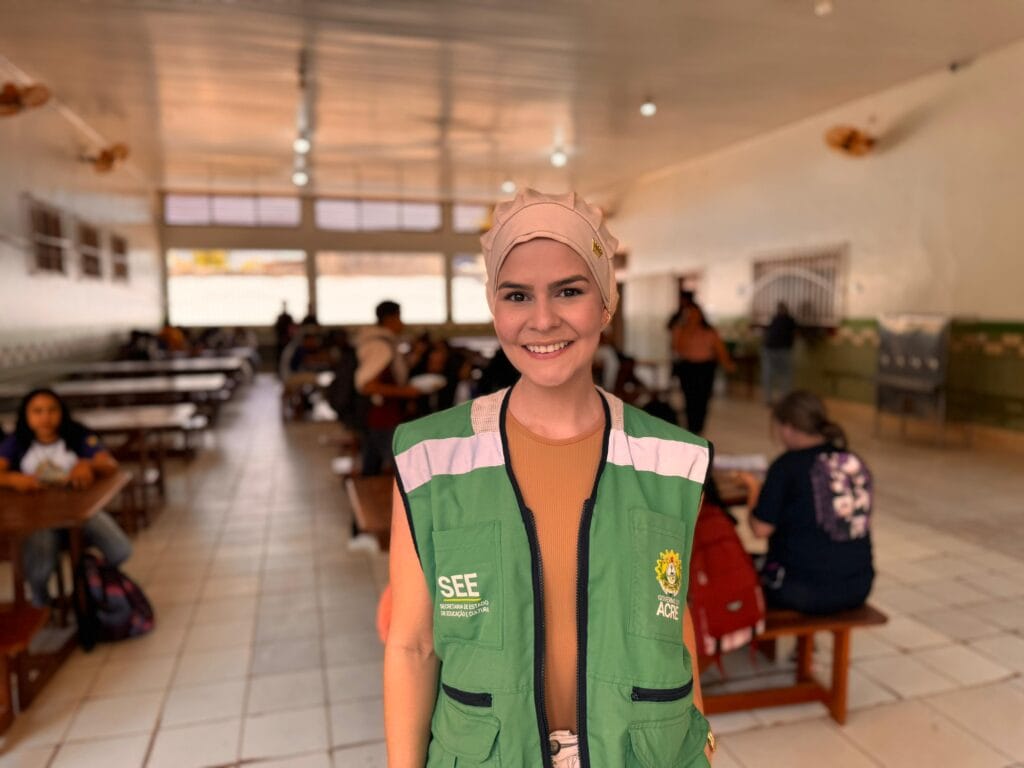 Chefe da Divisão de Nutrição da SEE, Lorena Lima: “As merendeiras têm papel estratégico”. Foto: cedida