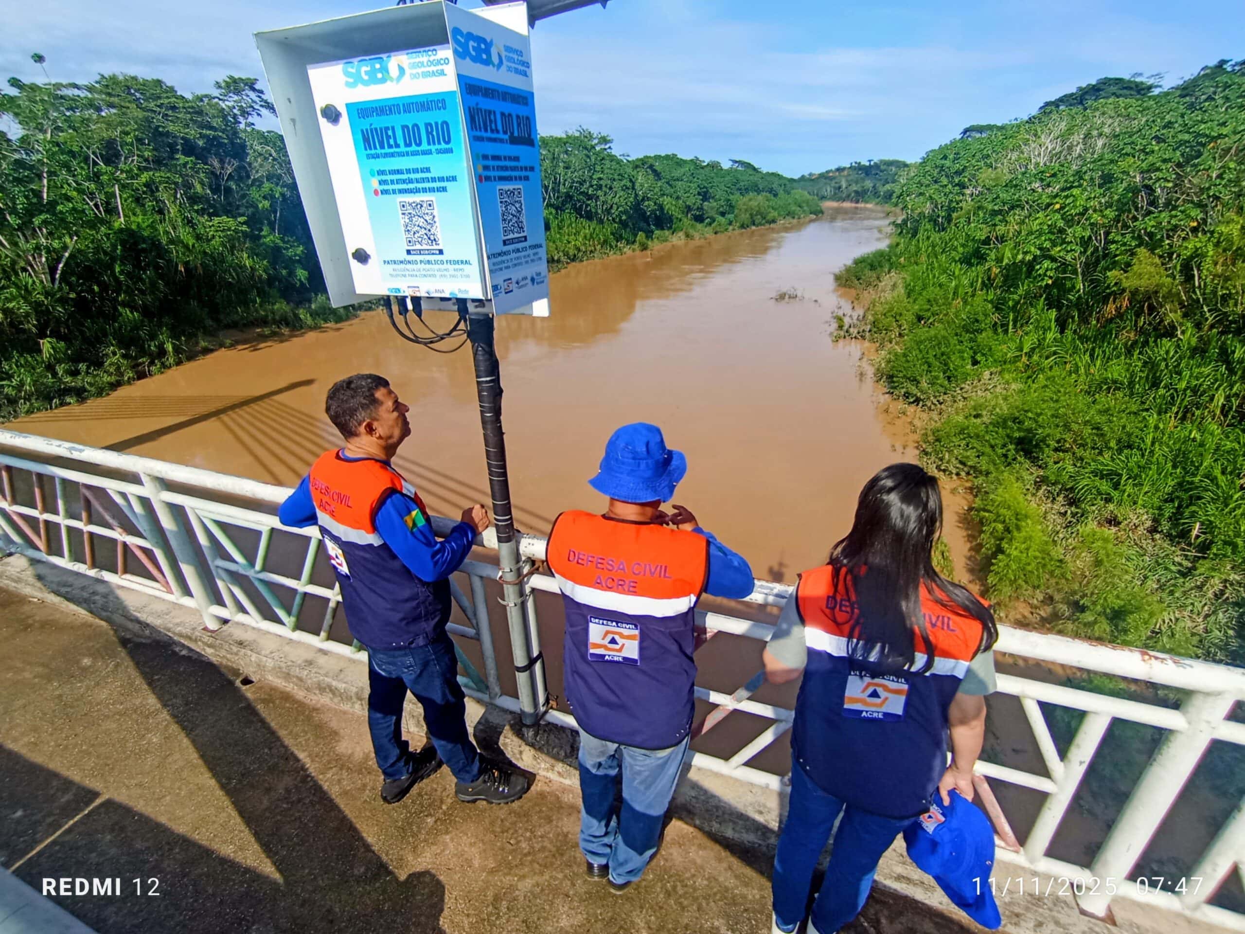 Nesta quarta-feira, 12, a instalação está sendo feita em Brasileia. Foto: Jean Lopes/Defesa Civil