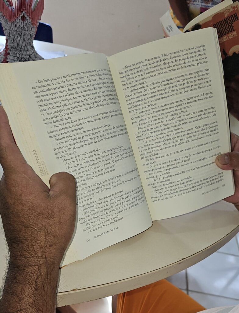 Leitura é ferramenta de ressocialização para pessoas privadas de liberdade. Foto: Isabelle Nascimento/Iapen