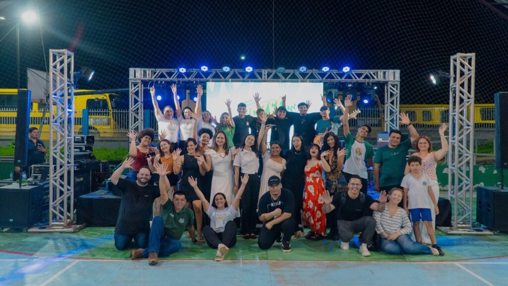 Equipe da Secretaria de Educação e Cultura acompanhou a realização da semifinal do Festival Vozes na Rede na regional do Baixo Acre. Foto: cedida