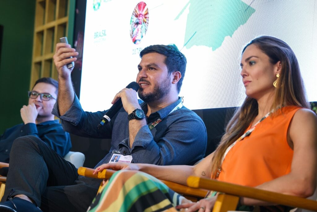 Secretário do Meio Ambiente, Leonardo Carvalho falou sobre os resultados obtidos pelo Acre em relação ao desmatamento. Foto: Pedro Devani/Secom