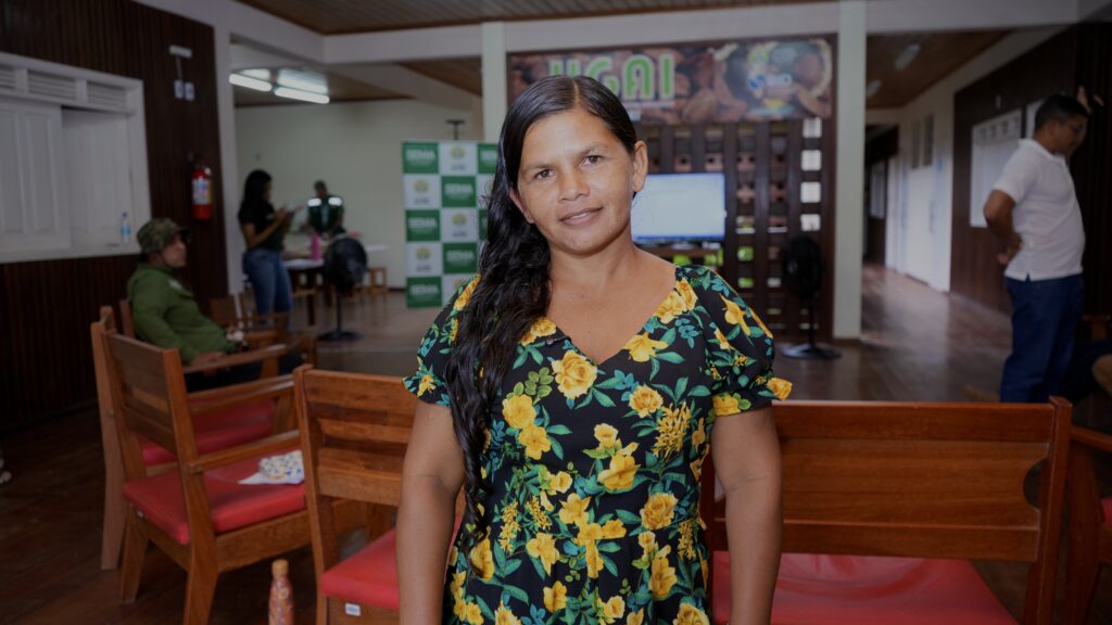 Representante da Associação Mulheres da Terra, Zeneide Ferreira, enfatiza a importância do novo espaço de diálogo, para levar as demandas da comunidade ao conselho. Foto: Uêslei Araújo/Sema