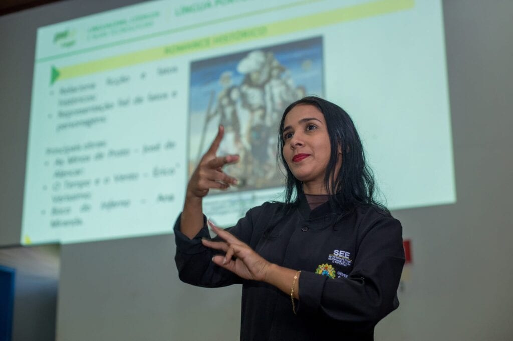 Ação e traduzida em Libras e transmitida ao vivo via internet. Foto: Dhárcules Pinheiro/Sejusp