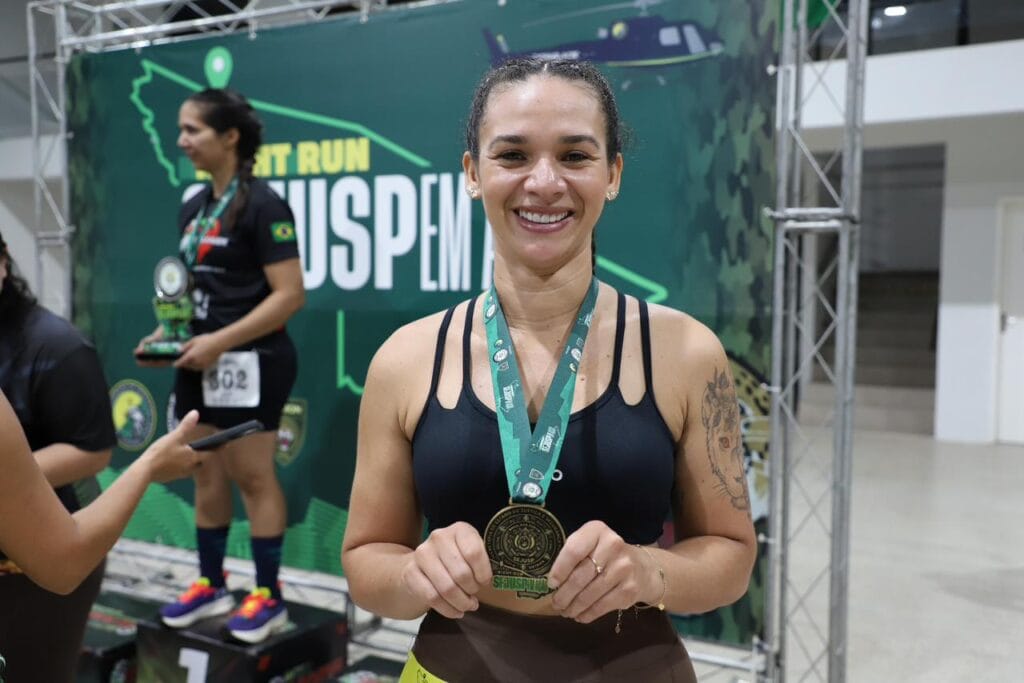 Daniela ganhou o sorteio durante a prova. Foto: Mariana Moreira/Sejusp