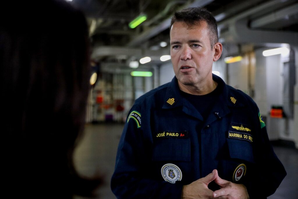 Comandante Capitão de Mar e Guerra José Paulo agradeceu a presença da vice-governadora. Foto: Neto Lucena/Secom