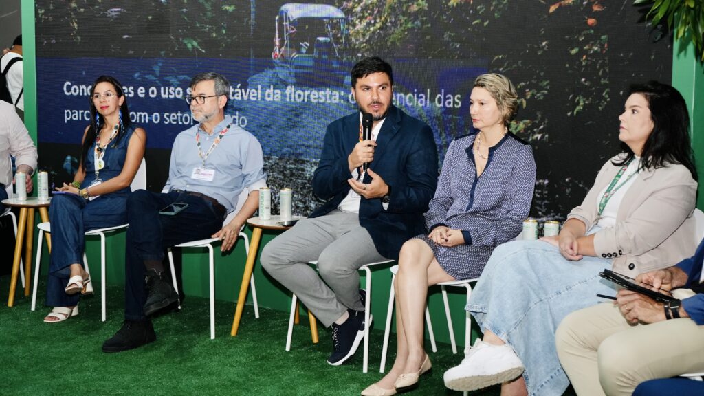 Secretário Leonardo carvalho destacou que o Acre está pronto para ampliar as parcerias junto ao governo federal e o BNDS na agenda de concessões florestais. Foto: Uêslei Araújo/Sema