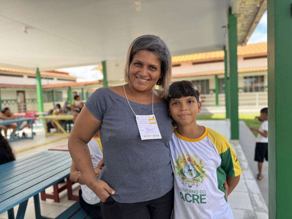 Jane Cardoso e seu filho. Foto: Carolina Torres/Secom