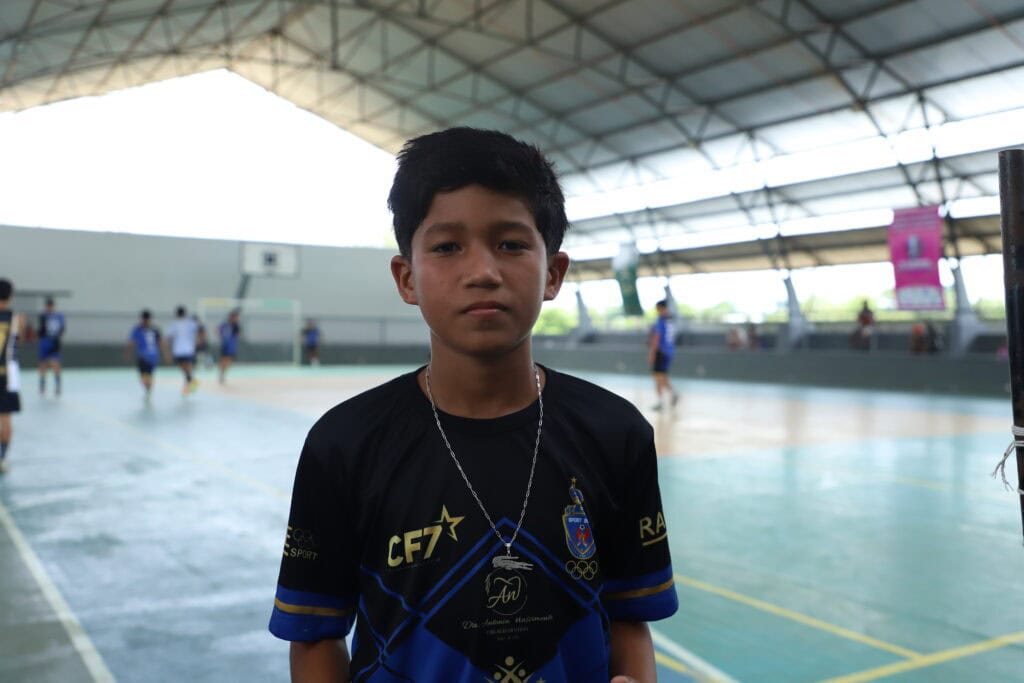 José Wanderson sonha em ser jogador profissional. Foto: Mariana Moreira/Sejusp