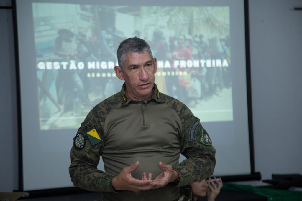 Assis dos Santos explica que o evento é de extrema importância para o compartilhamento de experiências entre os estados. Foto: Dharcules Pinheiro/Sejusp
