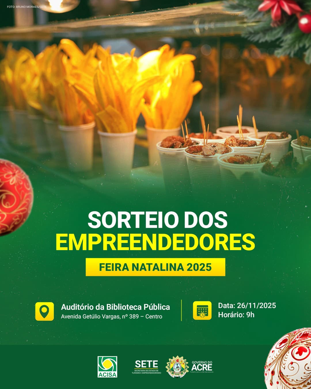 Empreendedores serão selecionados por meio de sorteio. Imagem: divulgação/Sete