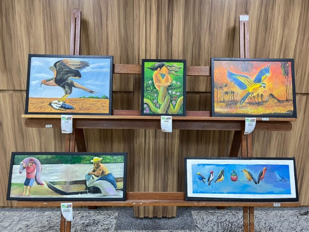 Algumas obras foram inspiradas em telas de pintores famosos, como Caravaggio e Van Gogh. Foto: Maria Lídia Souza