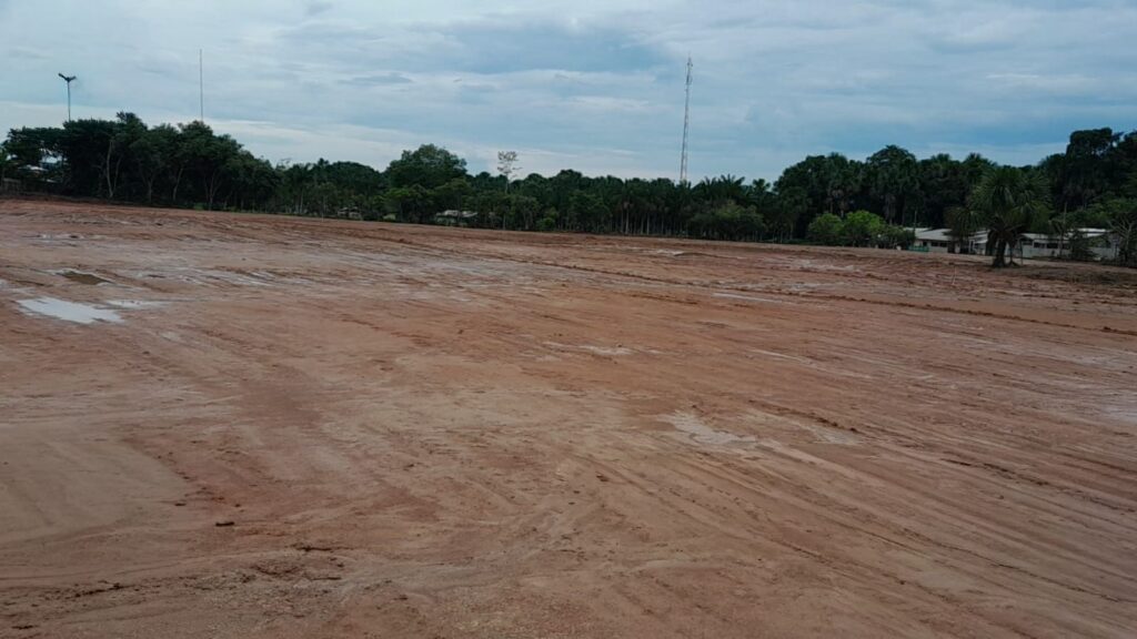 Governo do Estado contribui com terraplanagem do novo campus federal do Ifac em Feijó. Foto: Ascom/Deracre