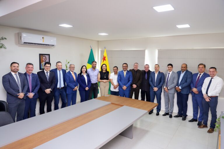 Governadora em exercício Mailza recebe deputados da base do governo para reforçar diálogo e união pelo Acre
